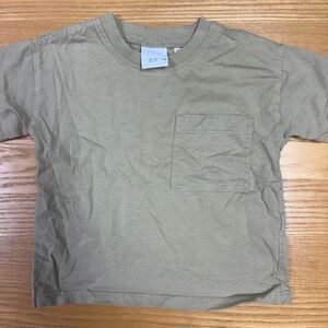 Zara Kids Olive Green Pocket T-Shirt